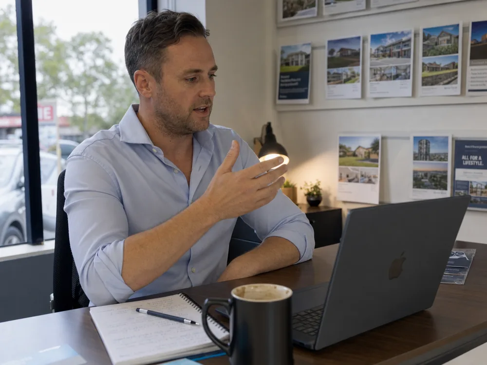 Agent talking through his market on an onboarding video call